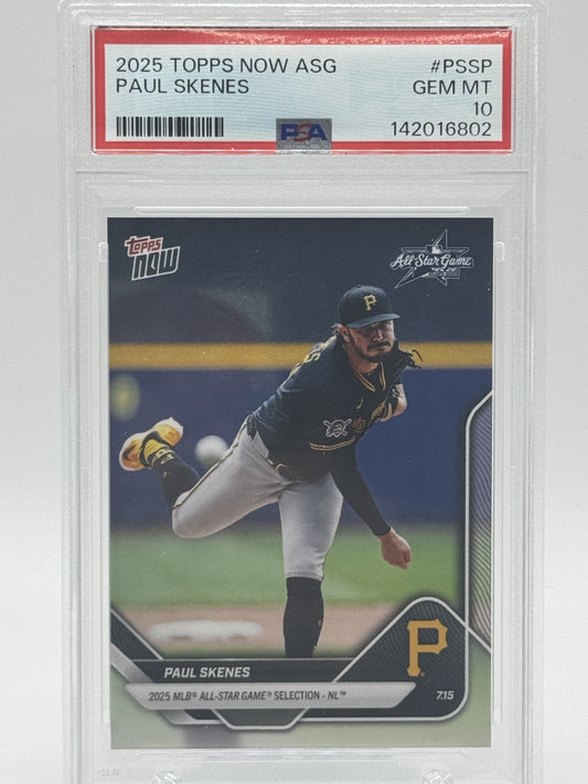 2025 Topps Now All-Star Game #ASG-PSSP Paul Skenes Short Prints PSA 10