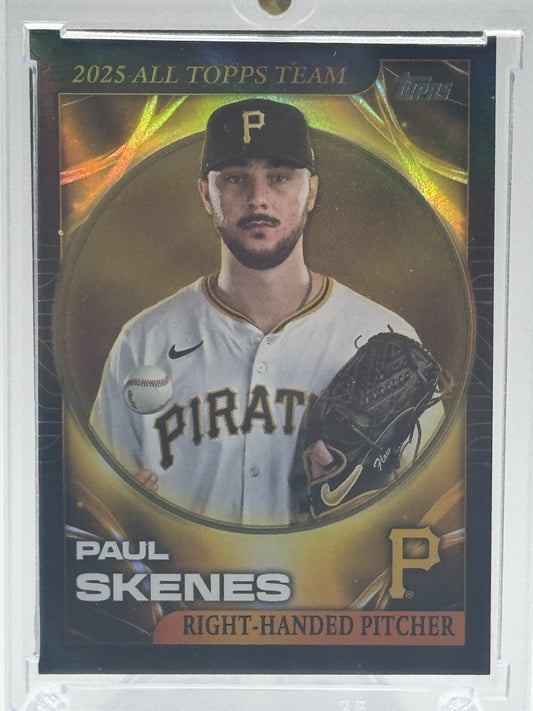 2025 Topps #ATT-7 Paul Skenes 2024 All Topps Team Black Foil # 7/10