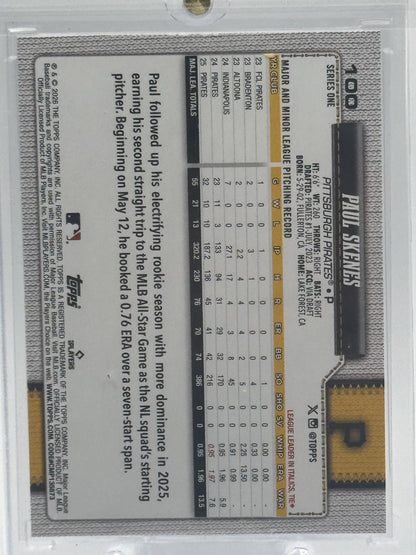 2026 Topps #100 Paul Skenes Holiday Rabbits
