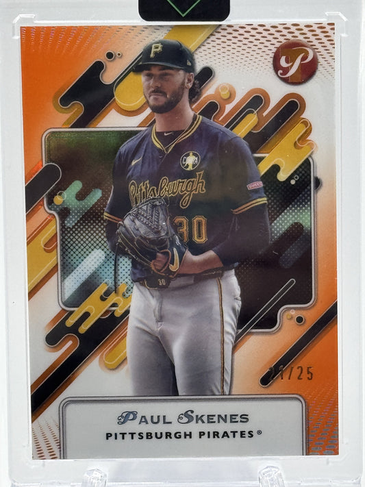 2025 Topps Pristine #157 Paul Skenes Orange Refractors # 21/25