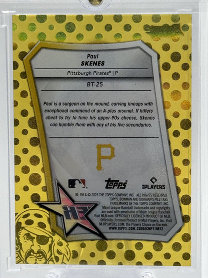 2025 Bowman's Best #BT-25 Paul Skenes Best Tek Gold #/50
