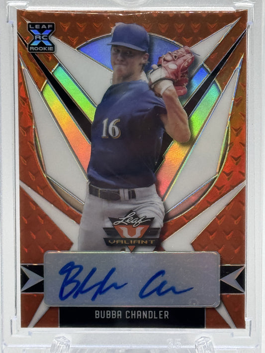 2021 Leaf Valiant #BA-BC1 Bubba Chandler Orange Auto /99