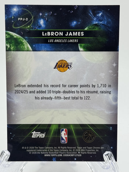 2025 Topps Chrome Cosmic #PPJ-2 Lebron James Planetary Pursuit Jupiter