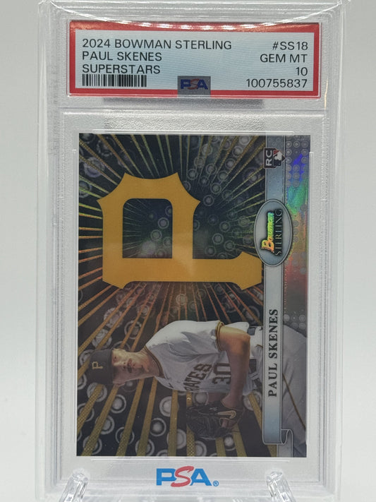 2024 Bowman Sterling #SS-18 Paul Skenes Sterling Superstars PSA 10