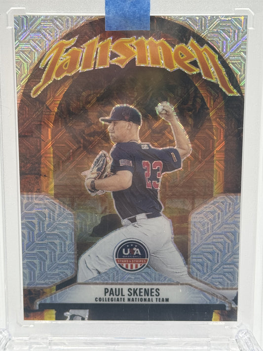 2026 Panini Stars & Stripes Prizm #18 Paul Skenes Talisman Prizms Mojo # 11/25