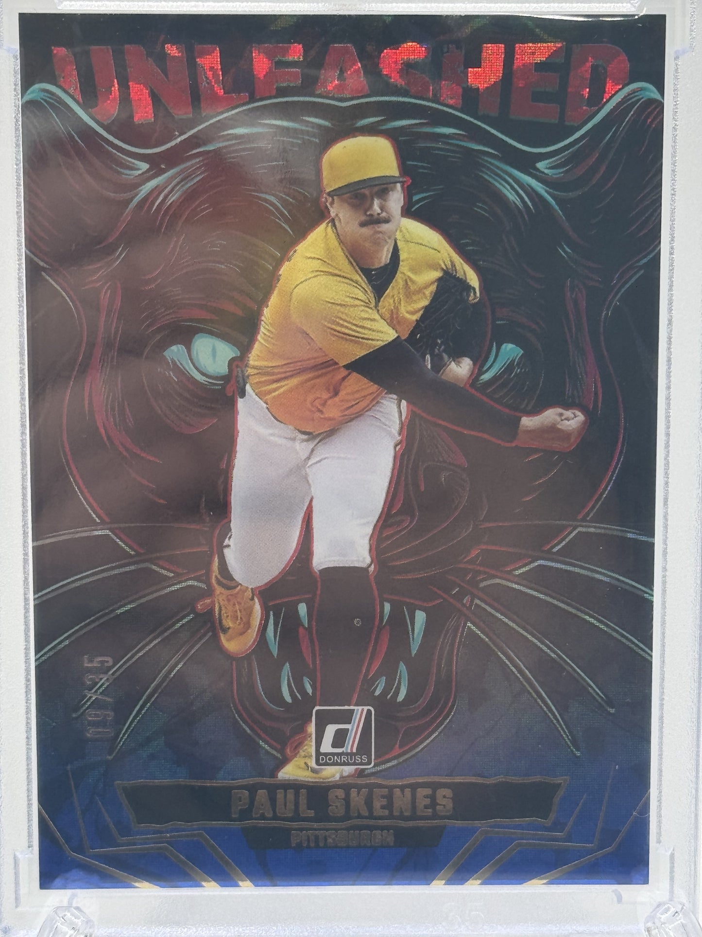 2025 Donruss #20 Paul Skenes Unleashed Blue Ice # 9/35