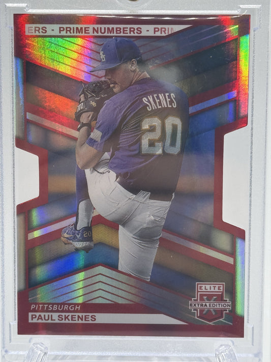 2023 Panini Elite Extra Edition #7 Paul Skenes Prime Numbers C Die Cut # 5/9