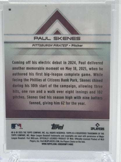 2025 Topps Chrome Transcendent  #5 Paul Skenes Red Refractor # 3/5