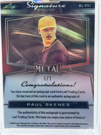 2024 Leaf Metal Signature Series #BL-PS1 Paul Skenes Crystal Red Autographs 1/1