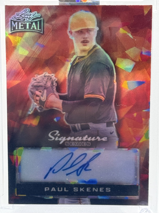 2024 Leaf Metal Signature Series #BL-PS1 Paul Skenes Crystal Red Autographs 1/1