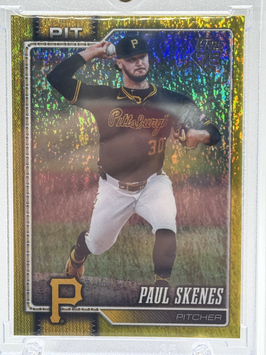2026 Topps #100 Paul Skenes Yellow Rainbow Foil # 191/399