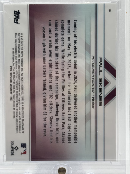 2025 Topps Transcendent #5 Paul Skenes Image Variations Orange Refractor # 17/25
