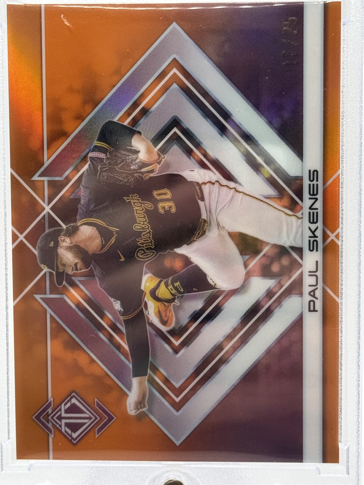 2025 Topps Transcendent #5 Paul Skenes Image Variations Orange Refractor # 17/25