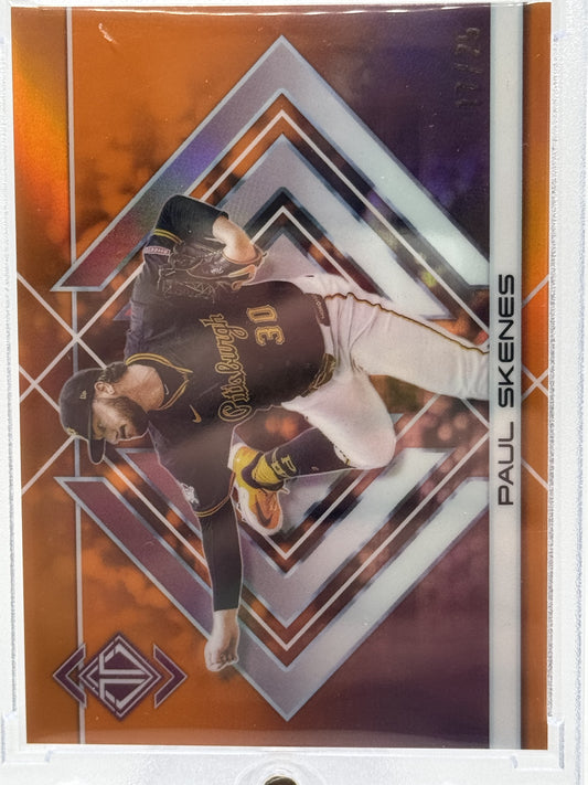 2025 Topps Transcendent #5 Paul Skenes Image Variations Orange Refractor # 17/25
