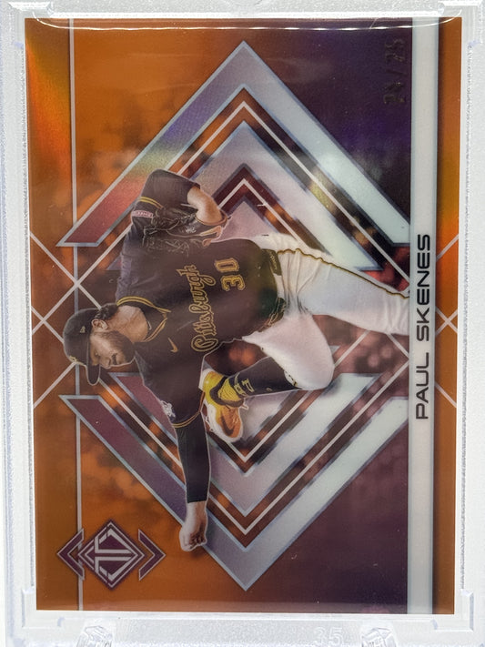 2025 Topps Transcendent #5 Paul Skenes Image Variations Orange Refractor # 24/25