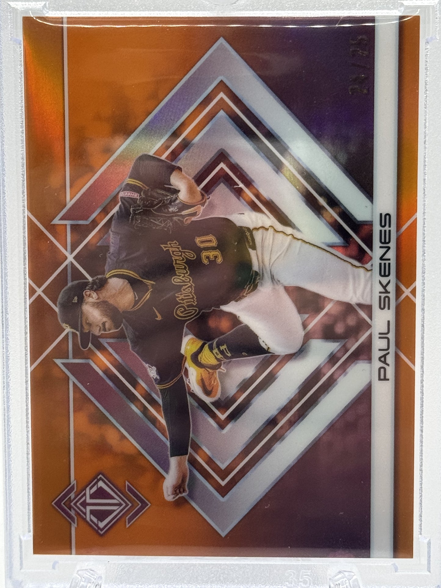 2025 Topps Transcendent #5 Paul Skenes Image Variations Orange Refractor # 24/25