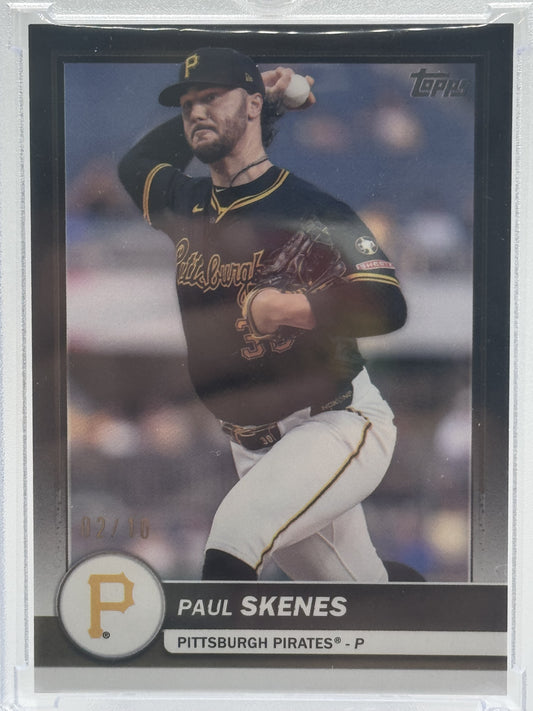 2026 Topps #62 Paul Skenes Flagship Collection Chrome Black # 2/10