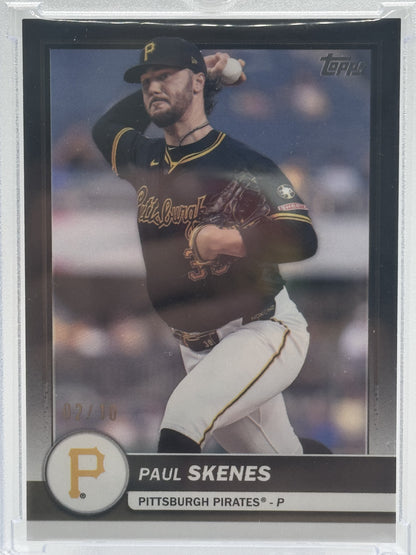 2026 Topps #62 Paul Skenes Flagship Collection Chrome Black # 2/10