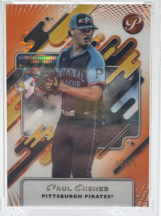 2025 Topps Pristine #285 Paul Skenes Pristine Orange Refractors # 19/25