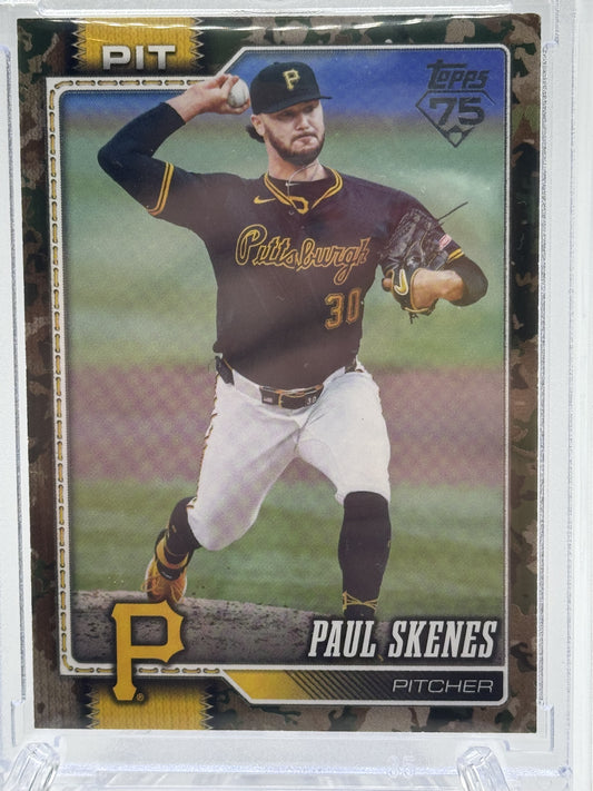 2026 Topps #100 Paul Skenes Memorial Day Camo # 10/25