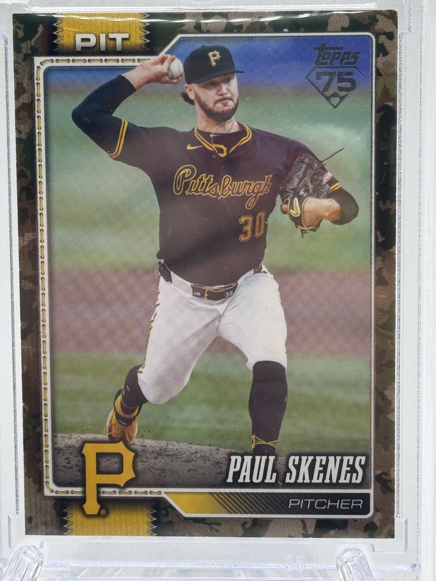 2026 Topps #100 Paul Skenes Memorial Day Camo # 10/25
