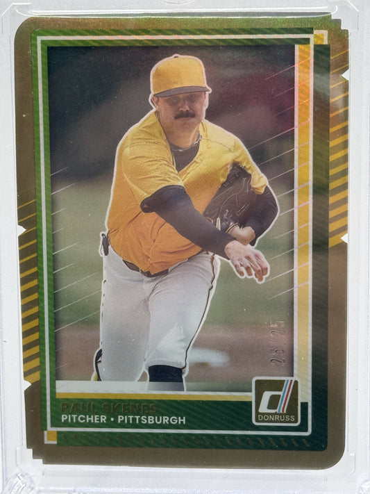 2025 Donruss #29 Paul Skenes Gold Die Cuts # 25/25