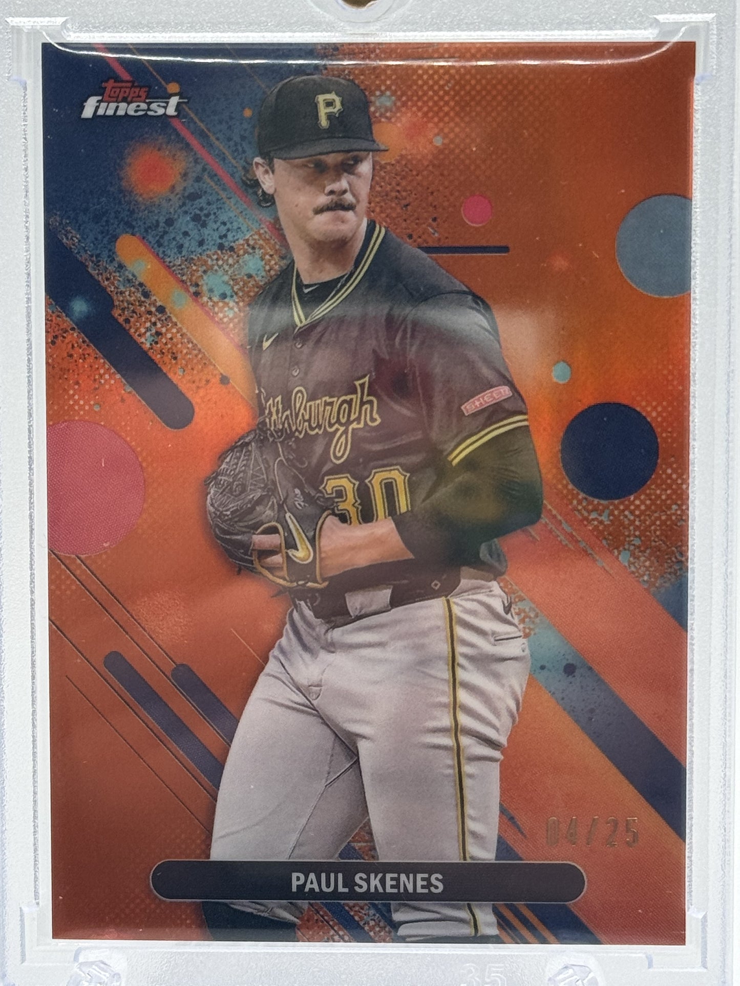 2025 Finest #50 Paul Skenes Orange Refractors # 4/25