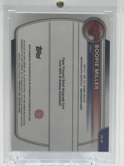 2025-26 Bowman #PA-BI Boopie Miller Prospect Autographs Gold Border # 46/50