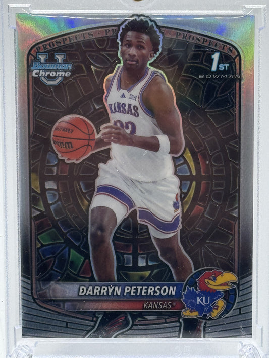 2025-26 Bowman #CPE-2 Darryn Peterson Chrome Prospects Etched In Glass SSP