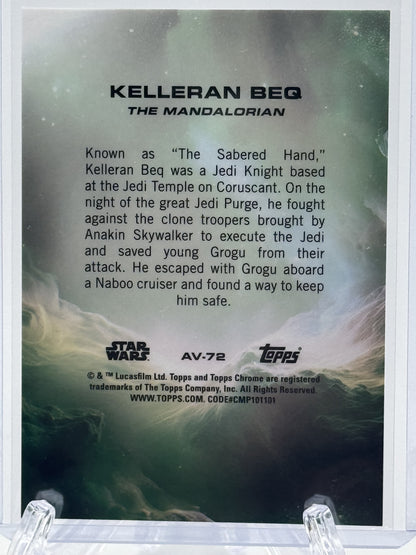 2025 Topps Chrome Star Wars #AV-72 Kelleran Beq Aurebesh Mustafar Black