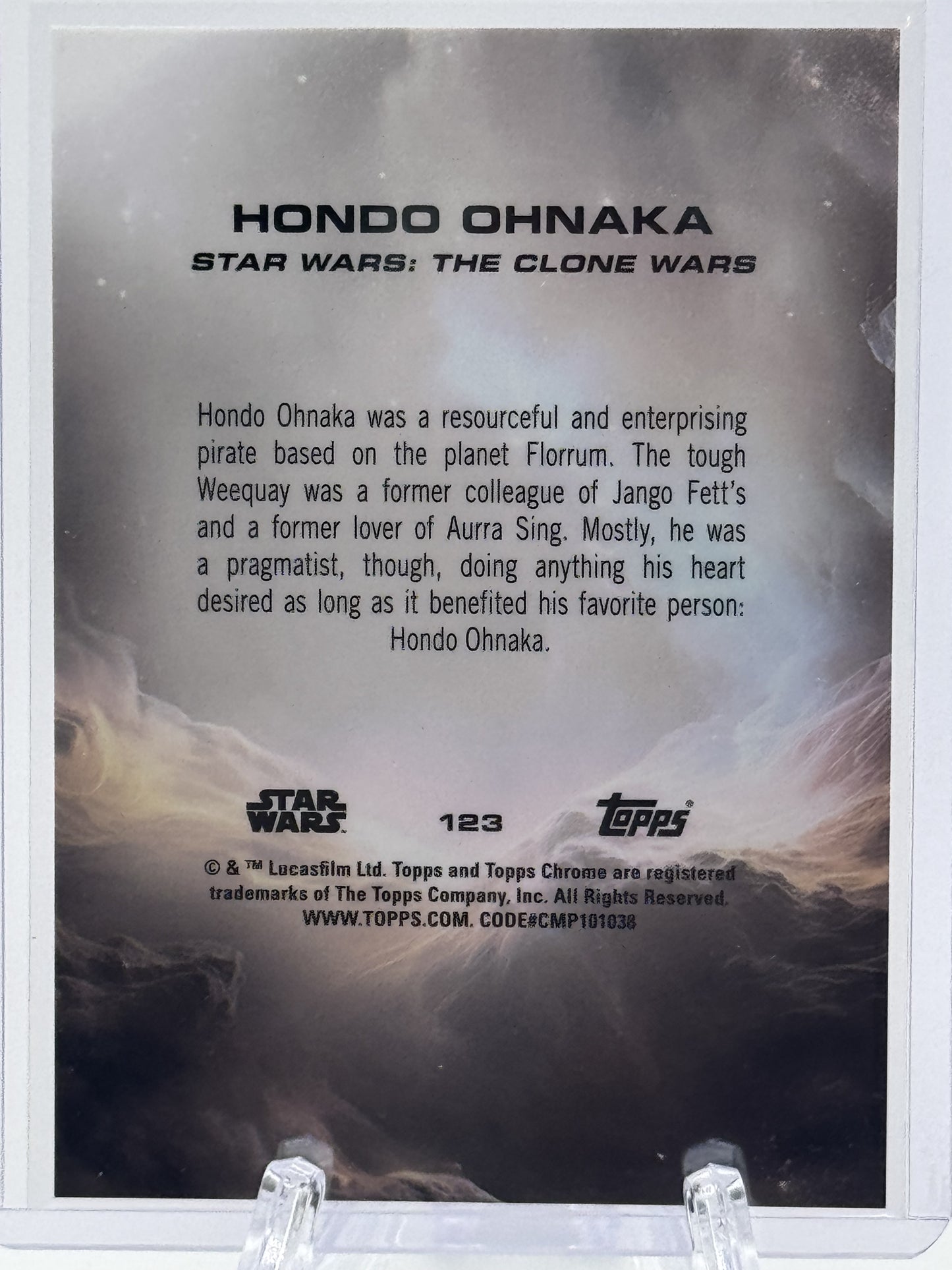 2025 Topps Chrome Star Wars #123 Hondo Ohnaka 9/15 Purple Sapphire