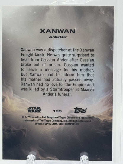 2025 Topps Chrome Star Wars #195 Xanwan Orange Pulsar # 10/25