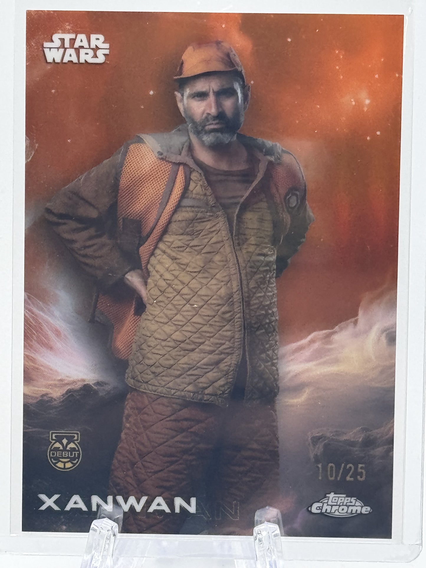 2025 Topps Chrome Star Wars #195 Xanwan Orange Pulsar # 10/25