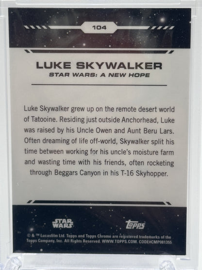 2024 Topps Chrome Star Wars #104 Luke Skywalker Red Blaster Raywave Refractor