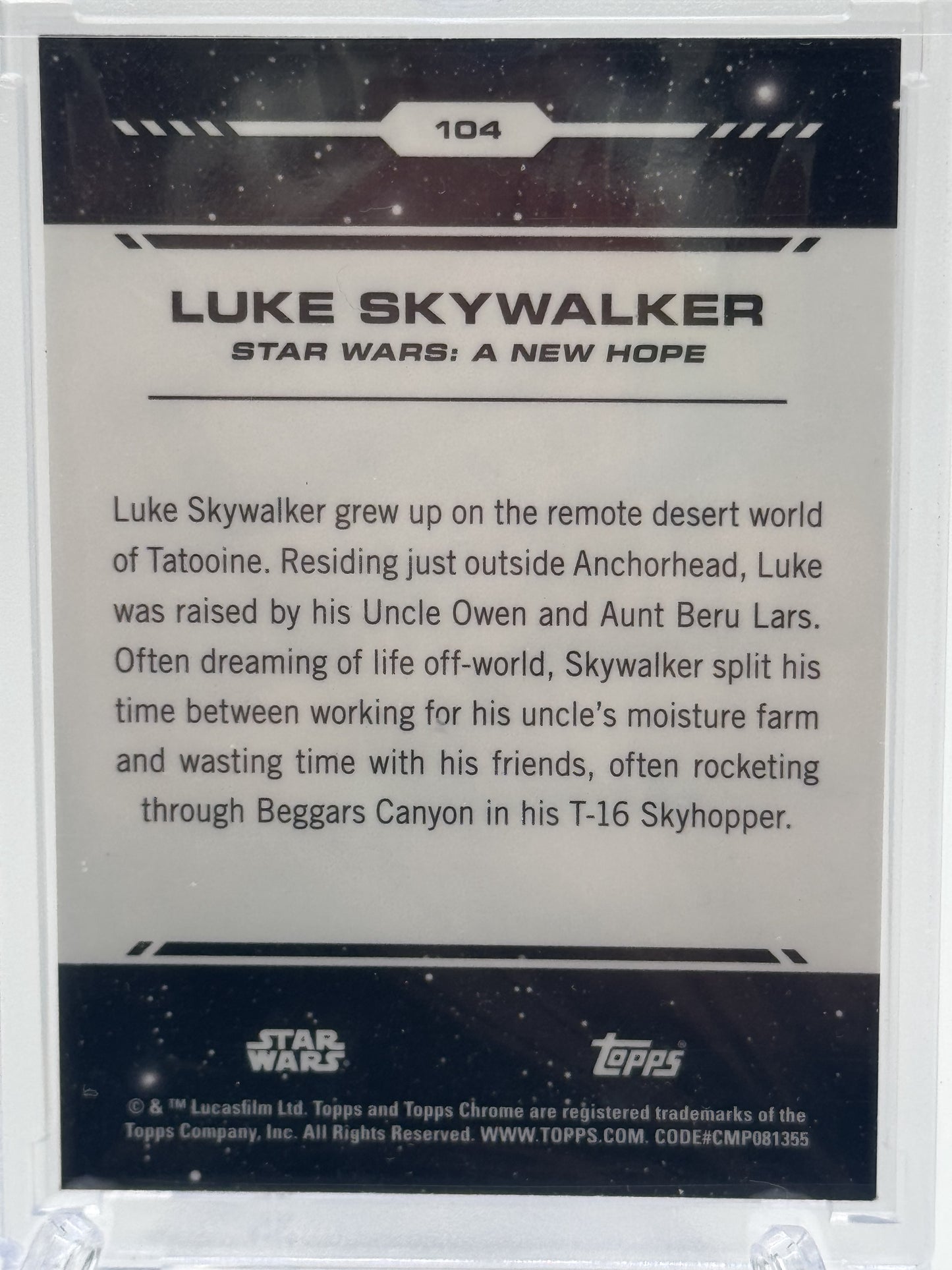 2024 Topps Chrome Star Wars #104 Luke Skywalker Red Blaster Raywave Refractor