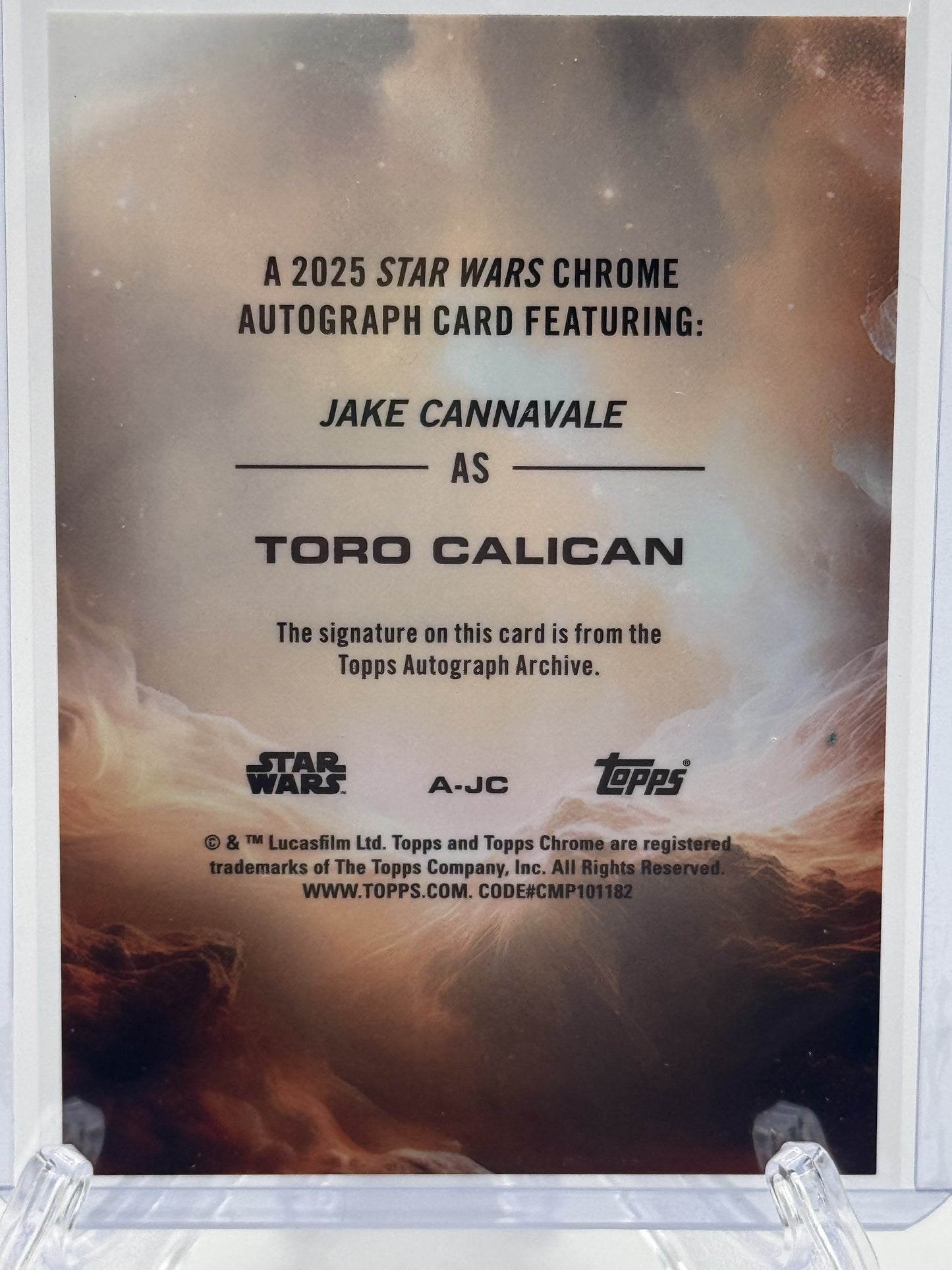 2025 Topps Chrome Star Wars #A-JC Jake Cannavale Auto Toro Calican