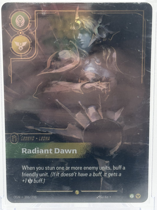 Riftbound Spiritforged #306/298 Secret Rare Overnumbered Leona Radiant Dawn