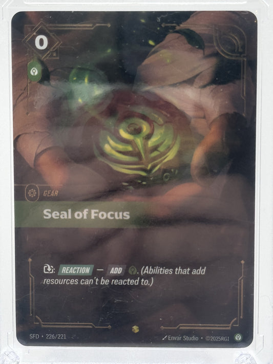 Riftbound Spiritforged # 226/221 Seal of Focus Overnumbered