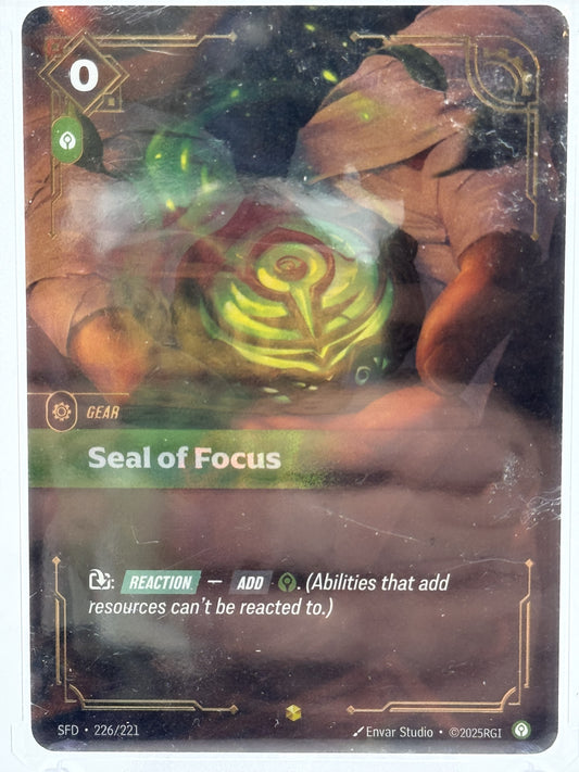 Riftbound Spiritforged # 226/221 Seal of Focus Overnumbered