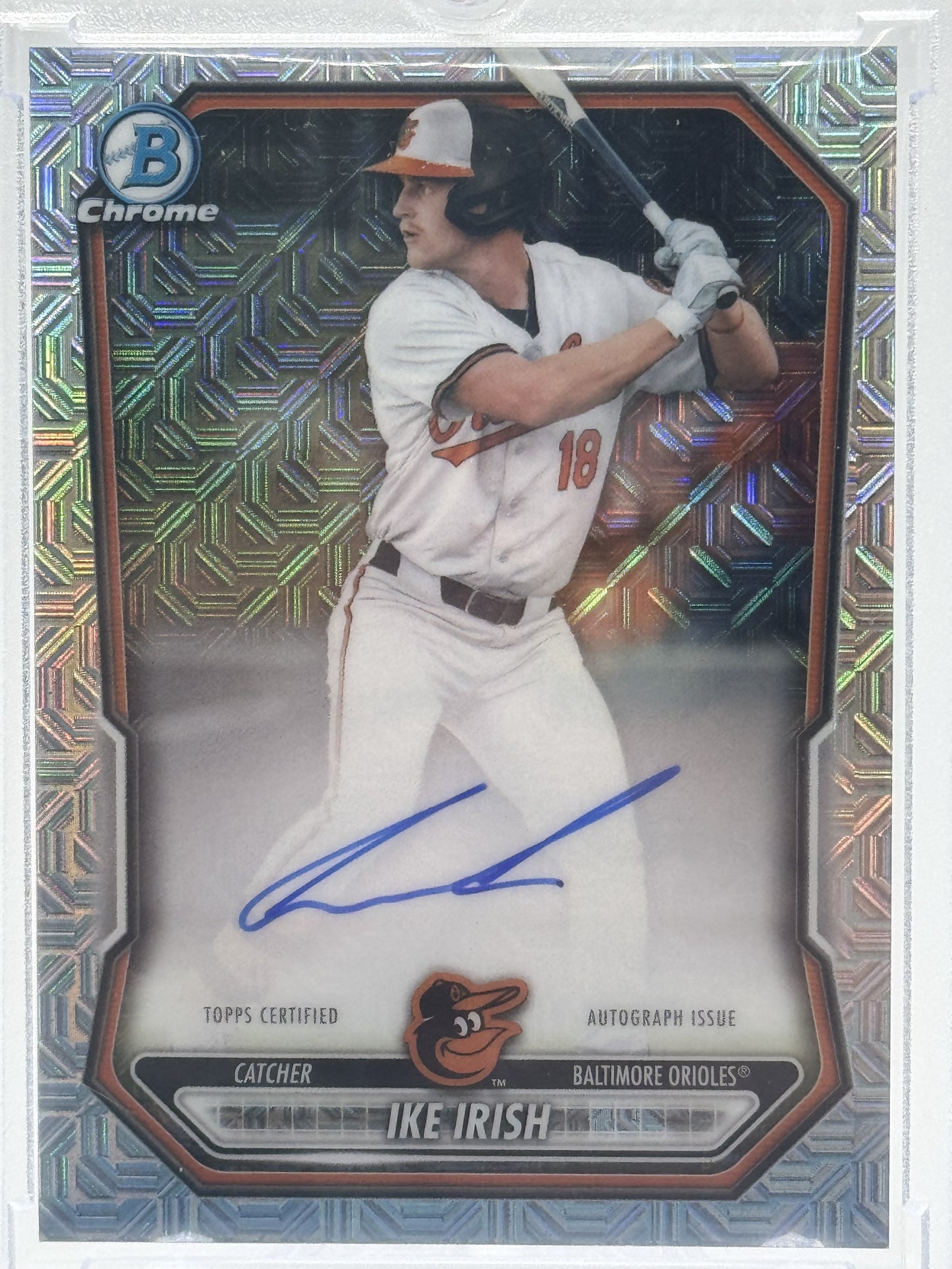 2026 Bowman  #BMA-II Ike Irish Chrome Mojo Autographs Refractor