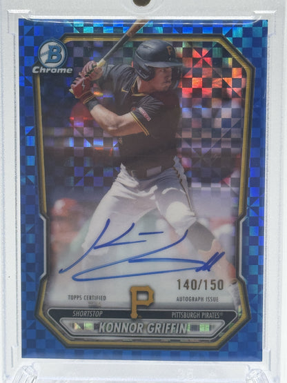 2026 Bowman  #CPA-KG Konnor Griffin Chrome Auto Blue Wave Refractor # 140/150