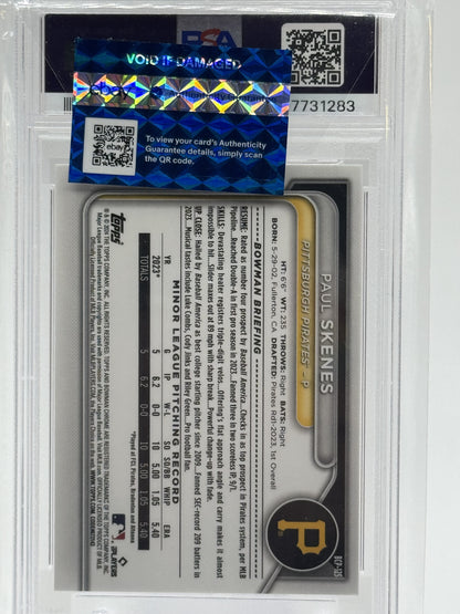2024 Bowman Sapphire Edition #BCP-125 Paul Skenes Orange # 25/25 PSA 9