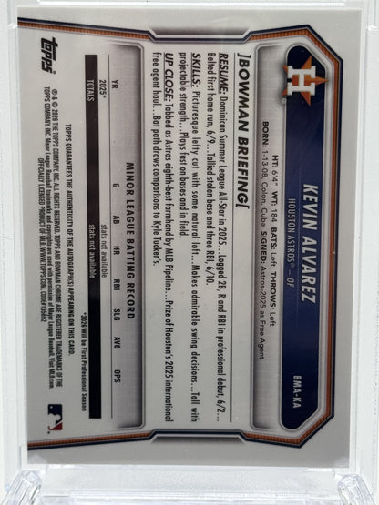 2025 Bowman Chrome #BMA-KA Kevin Alvarez Prospect Autographs Mega Mojo