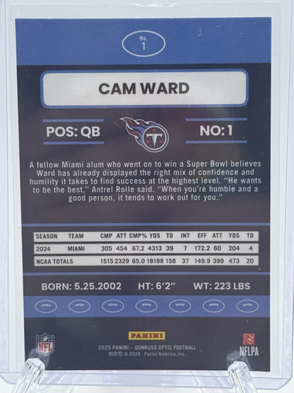 2025 Donruss Optic #1 Cam Ward 2015 Retro