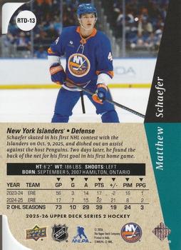 2025-26 Upper Deck #RTD-13 Matthew Schaefer 1994-95 Rookie Tribute Die Cuts