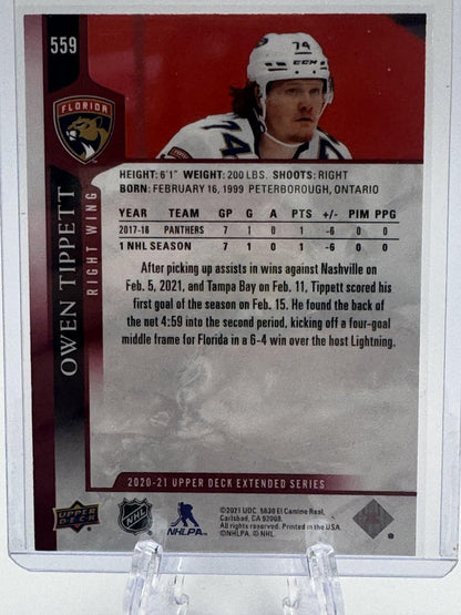 2020-21 Upper Deck #559 Owen Tippett UD Exclusives # 52/100