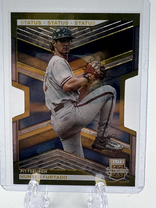 2023 Panini Elite Extra Edition #50 Hunter Furtado Status Die Cut Gold # 1/10
