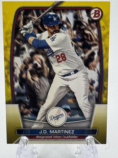 2023 Bowman #21 J.D. Martinez Yellow # 63/75
