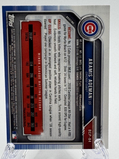 2019 Bowman #BCP-84 Aramis Ademan Chrome Prospects Orange Shimmer Refractor #/25
