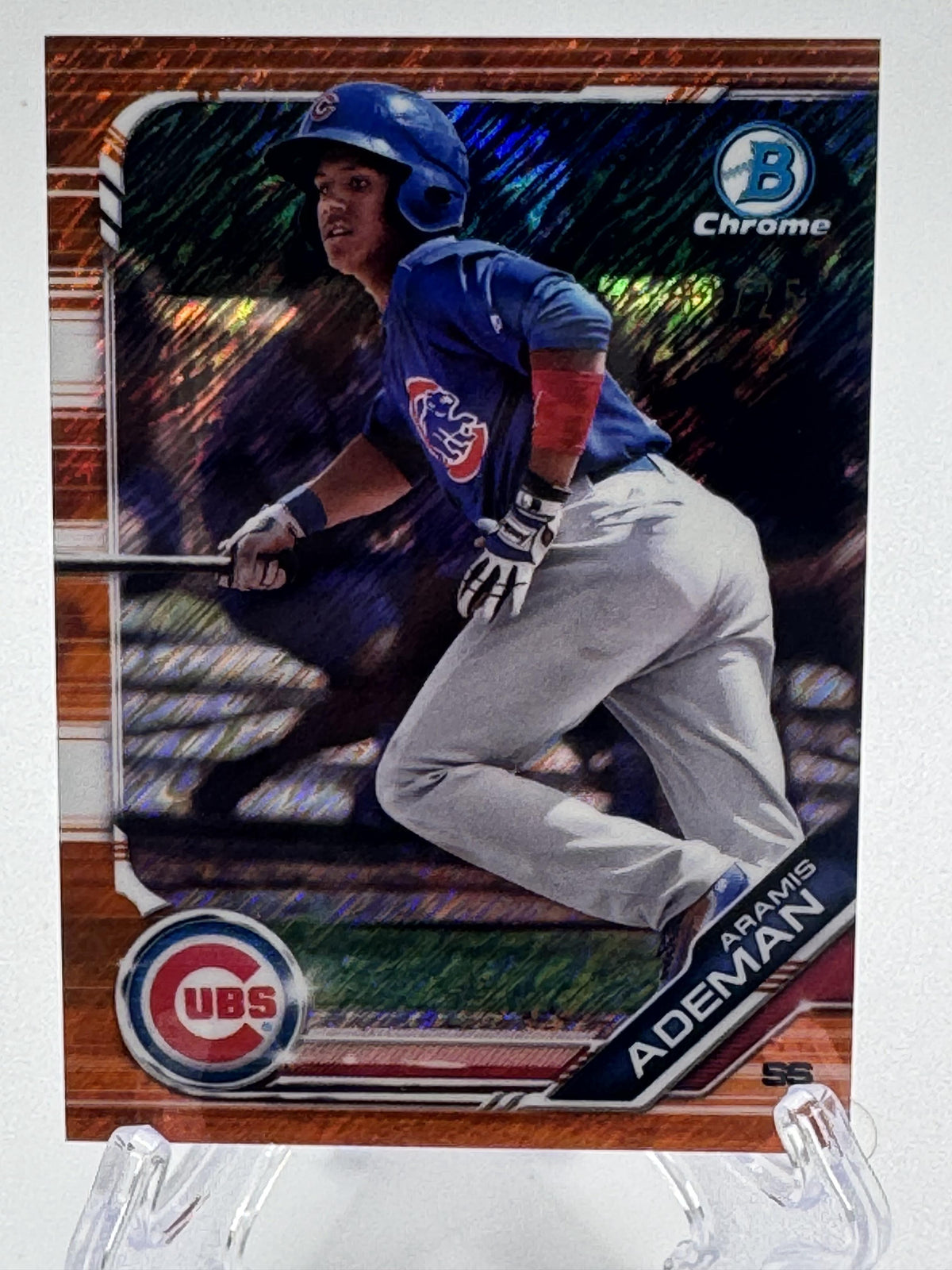 2019 Bowman #BCP-84 Aramis Ademan Chrome Prospects Orange Shimmer Refractor #/25